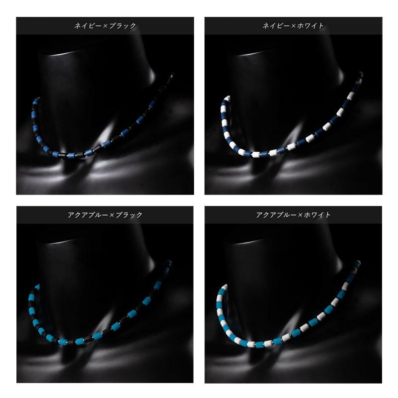 CHRIO インパルスネックレス S 43cm ネイビー×ブラック