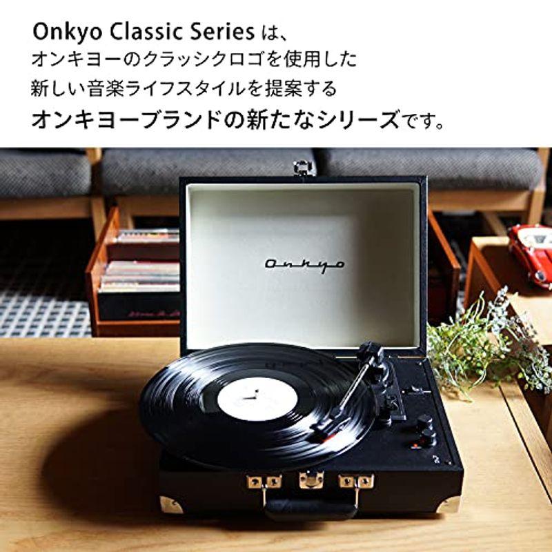 ONKYO レコードプレーヤー Bluetooth対応/ステレオスピーカー内蔵