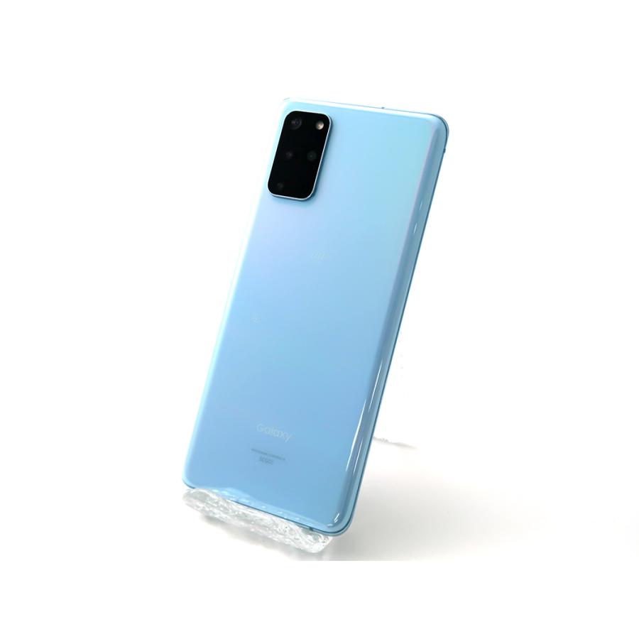 レビュー特典有／SCG02 Galaxy S20+ 5G クラウドブルー Cランク SIM 