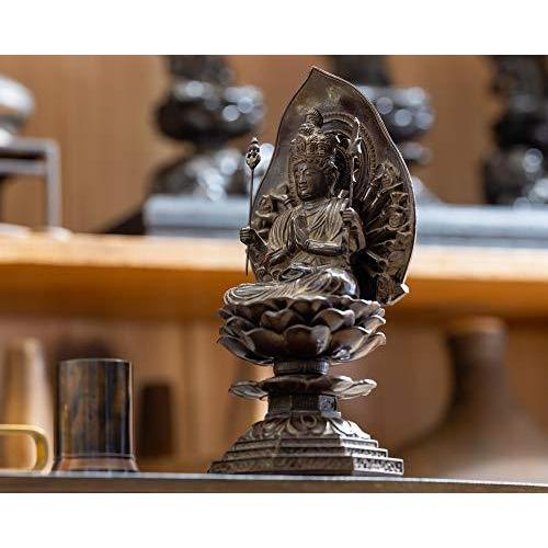 14時までの注文で即日配送 仏像 千手観音菩薩 15.5cm (古美茶） 仏師