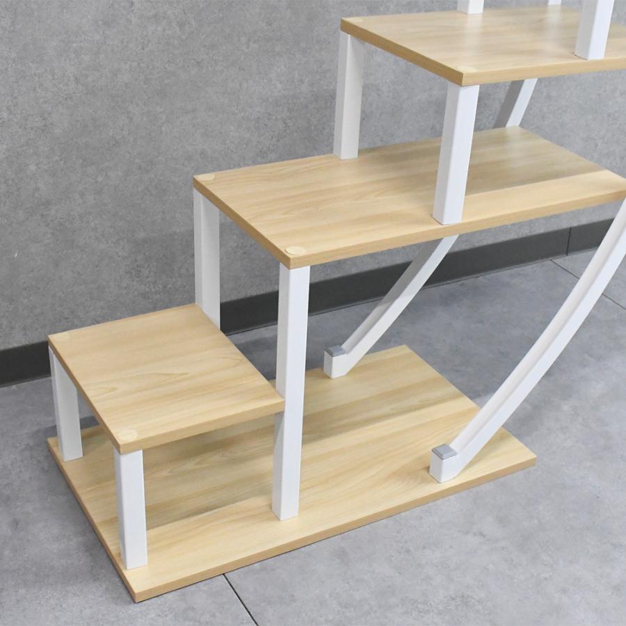 飾り棚 おしゃれ ディスプレイラック 4段 月型 かわいい オープン