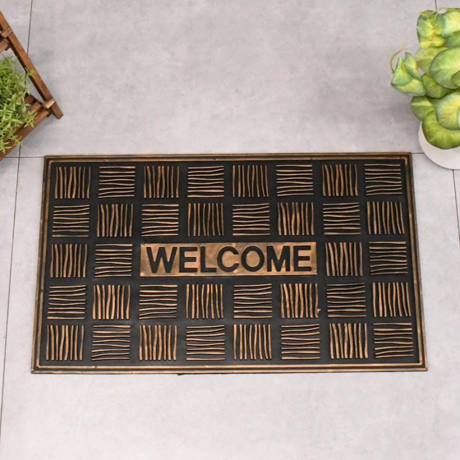 玄関マット おしゃれ 45×75 ラバーマット 泥落とし マット 室外マット
