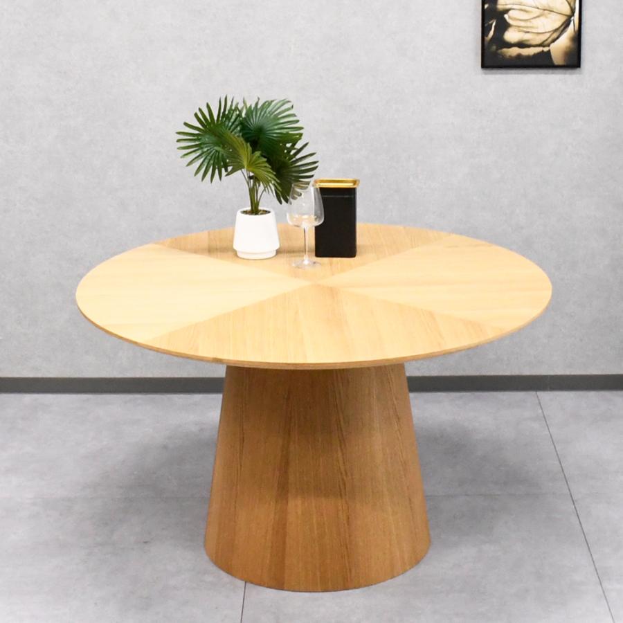 机/テーブル ダイニングテーブル【幅120cm】天然木 単品 円形 円卓