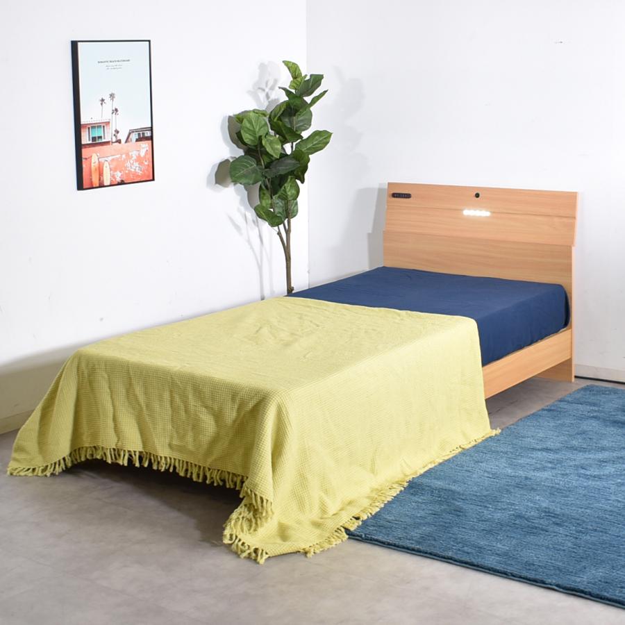 シングルベッド コンセント付き フレーム シングルサイズ 照明付き