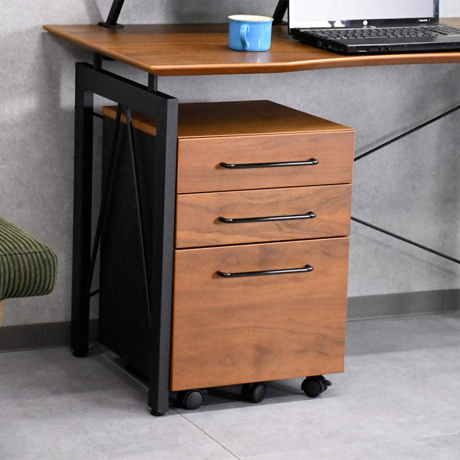 ワゴン デスクワゴン キャスター付き 木製 スリム 学習机 シンプル