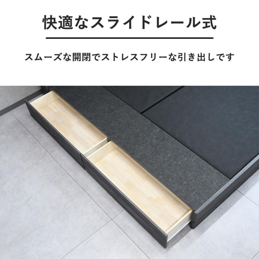 ベッド 収納 コンセント ベッドフレーム 北欧 おしゃれ ダブル シングル ワイドダブル セミダブル フレーム 収納付き ベット シンプル モダン 照明 ホテルライク | ブランド登録なし | 06