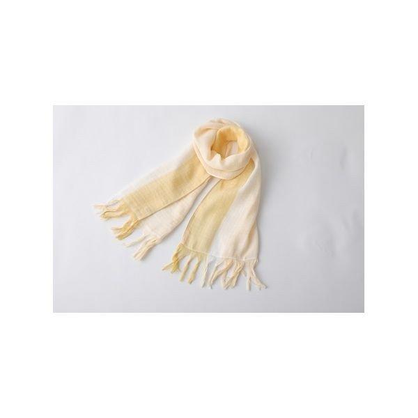 4529043032848 【20個入】ラインカラーマフラー 4．黄色×クリーム【キャンセル不可】 GV-1500-4 今治 ストール 4529043032848 【20個入】ラインカラーマフラー 4．黄色×クリーム