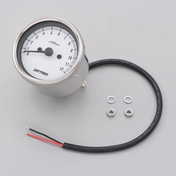 デイトナ DAYTONA 15642 バイク用 機械式タコメーター φ60 ホワイトLED