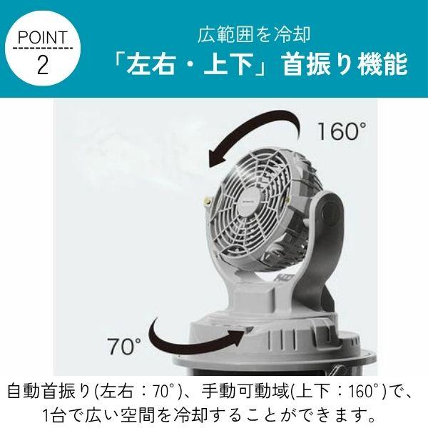 熱中症対策に！SHOWA ミストワークファン N25-01 昭和商会 SHOWA 小型 コードレス ミストワークファン N25