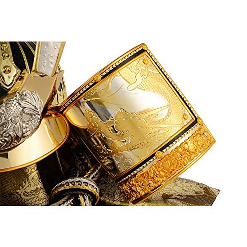 【最終値下げ】 五月人形 着用兜 収納飾り 兜飾り 平安義正作 極上仕立 長鍬兜 雲龍 本金箔焼箔仕上げ h285-ss-44na-5-f 【E3293574054】(115713円)