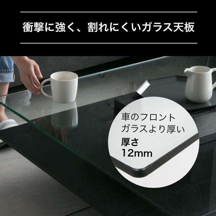 センターテーブル リビングテーブル 大きい おしゃれ 木製 ガラス 白 北欧 収納 引き出し 正方形 モダン ブラック ウォールナット ホワイト 100cm HK22Aの画像