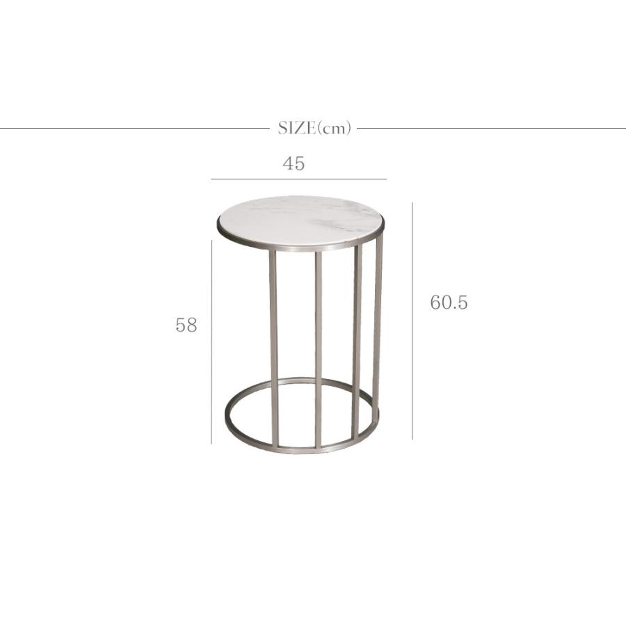 サイドテーブル エンドテーブル おしゃれ 白 大理石調 セラミック モダン 高級  一人暮らし 50cm 完成品 TL008｜ec-furniture｜08