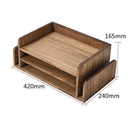 Kirigen 書類 ケース デスク トレー 木製 レタートレー 書類 棚 収納 完成品 2段 ブラウン A B07zlgj2 0925 Ec Joint 通販 Yahoo ショッピング