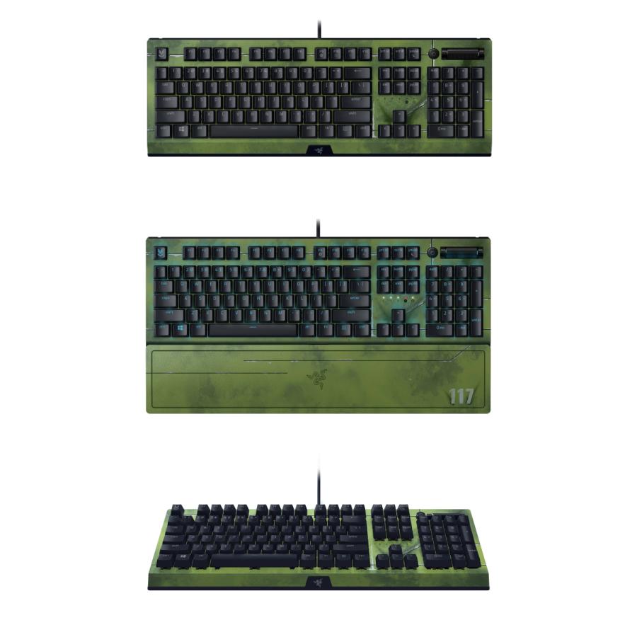 レーザー BlackWidow V3 HALO Infinite Edition Green Switch 英語配列 緑軸 メカニカル ゲーミングキーボード 【GradualBlue】 ネコポス不可