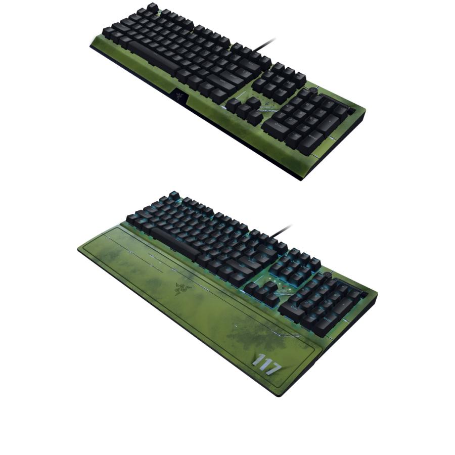 レーザー BlackWidow V3 HALO Infinite Edition Green Switch 英語配列 緑軸 メカニカル ゲーミングキーボード 【GradualBlue】 ネコポス不可