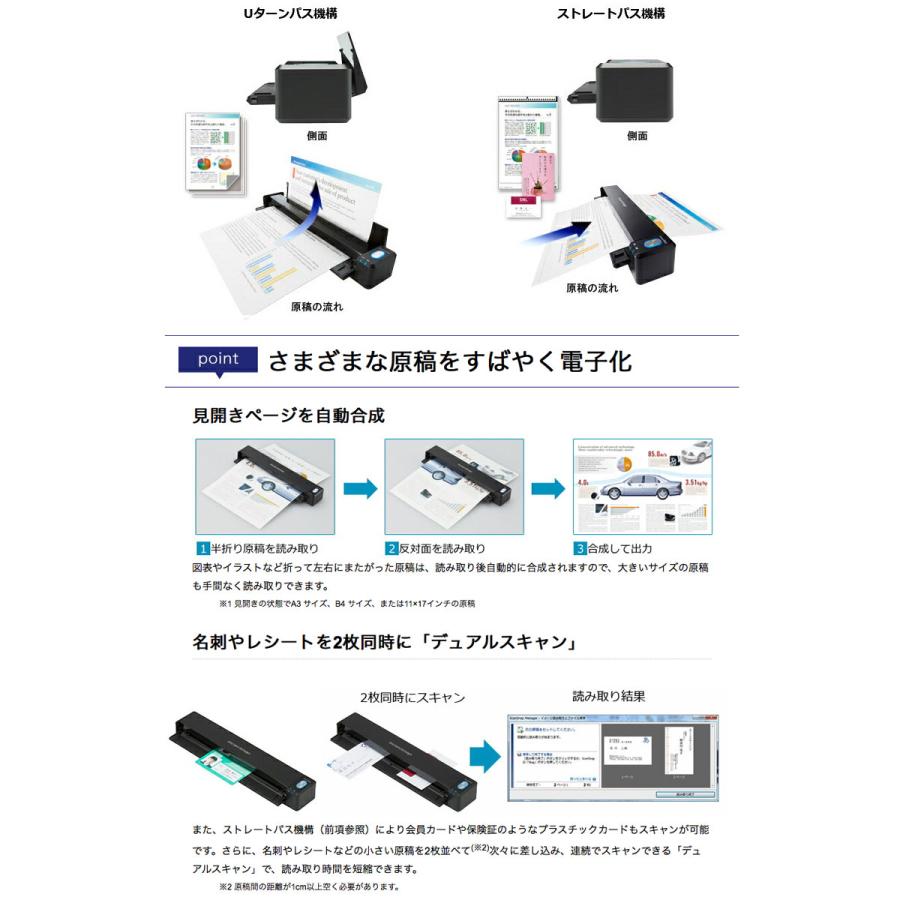 ScanSnap PFU リコー iX100 FI-IX100B ブラック ピーエフユー RICOH