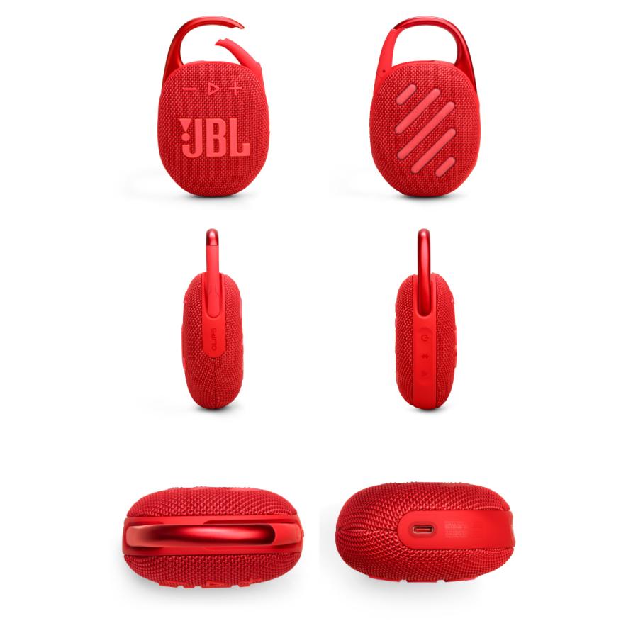 JBL CLIP 5 防水防塵 IP67 カラビナ付き ワイヤレス スピーカー Red