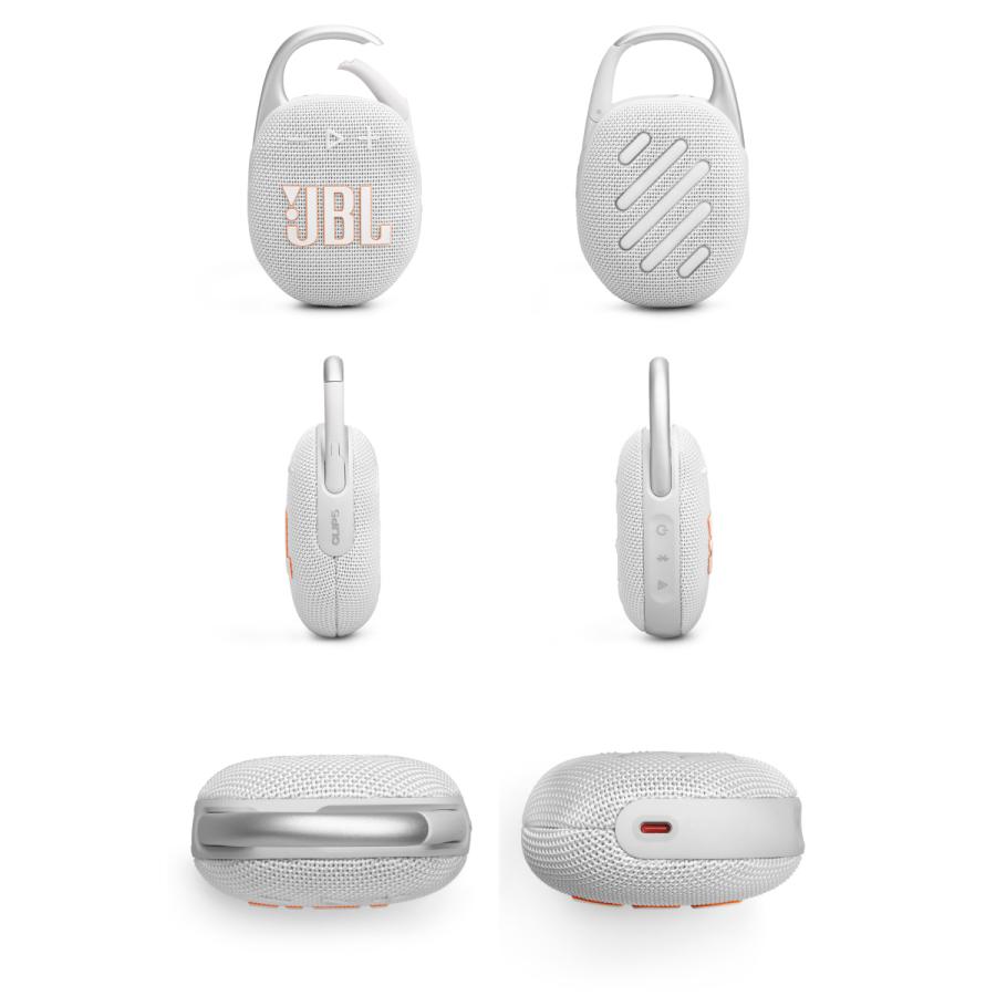 JBL CLIP 5 防水防塵 IP67 カラビナ付き ワイヤレス スピーカー White