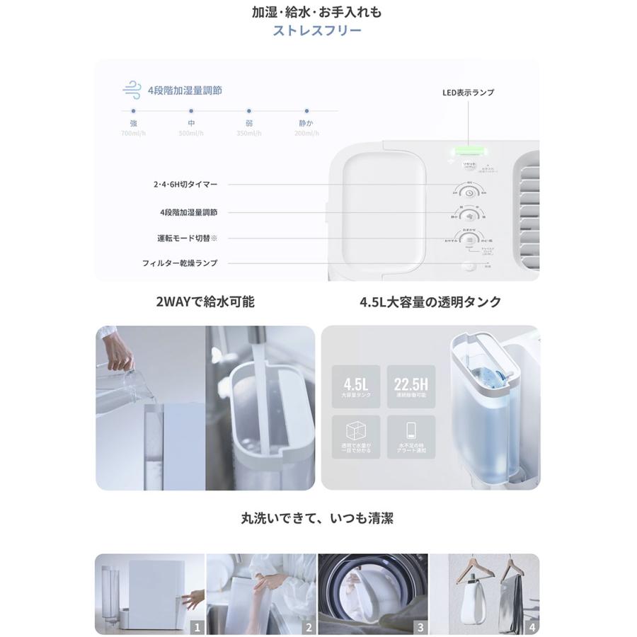 SwitchBot（スイッチボット） 気化式加湿器 W3902300 大容量4.5L