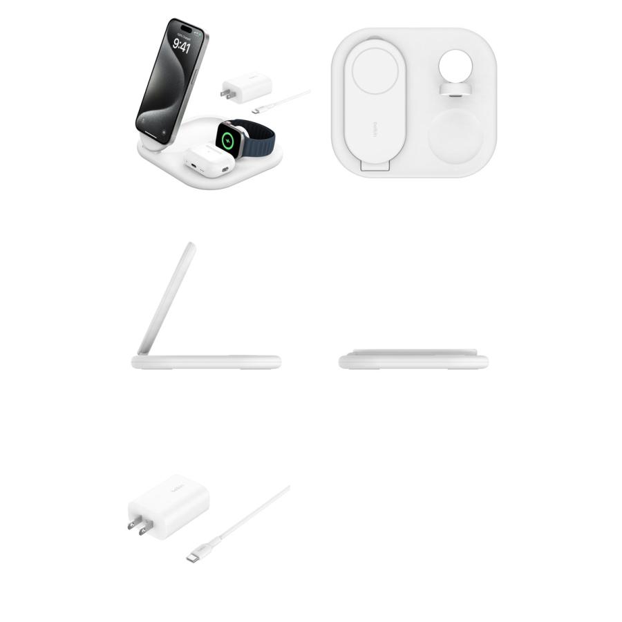Belkin（ベルキン） 充電器 ワイヤレス Qi2 MagSafe対応 Apple Watch
