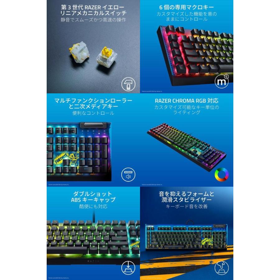 BlackWidow Razer V4 X Fortnite Edition Yellow Switch 英語配列 黄軸 