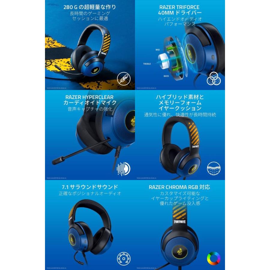 KRAKEN Razer レーザー Kraken V3 X Fortnite Edition 7.1 サラウンド