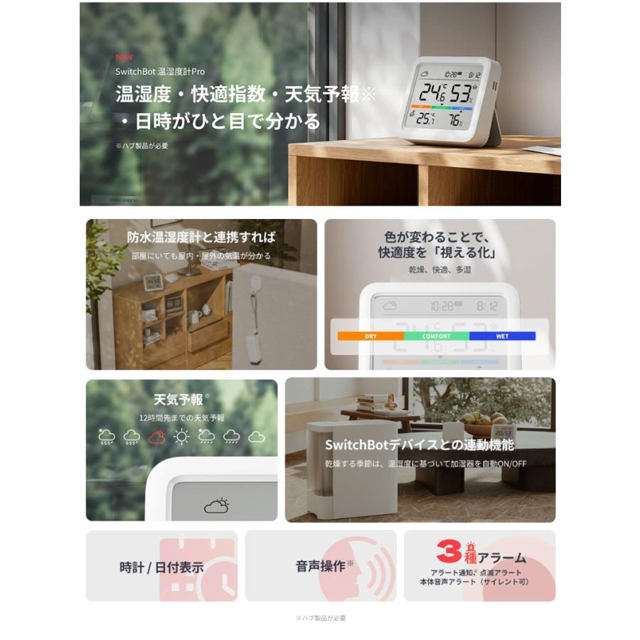 SwitchBot（スイッチボット） 温湿度管理セット 温湿度計 Pro