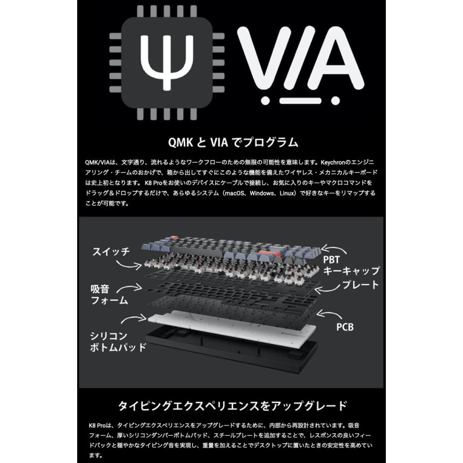 Keychron（キークロン） Keychron K8 Pro QMK/VIA Mac日本語配列