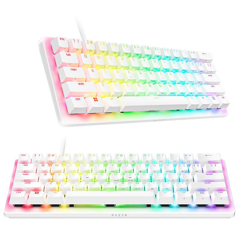 Razer Huntsman V3 Pro Mini 英語配列 有線 アナログオプティカルスイッチ搭載 ゲーミングキーボード White Edition