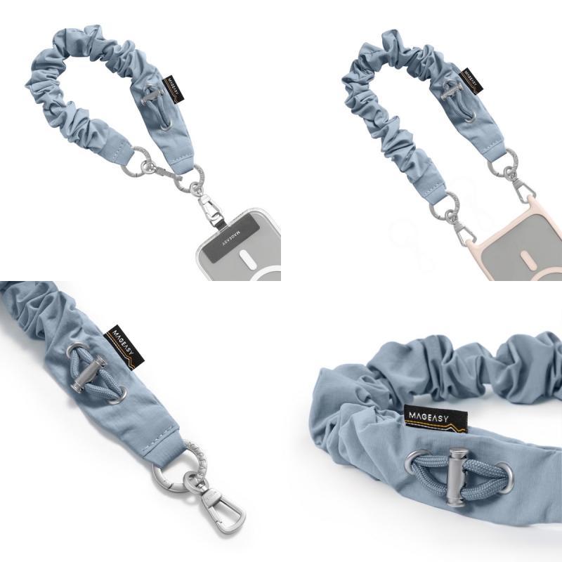 MAGEASY スマホ ストラップ シュシュ Scrunchie Wrist Strap for SMART
