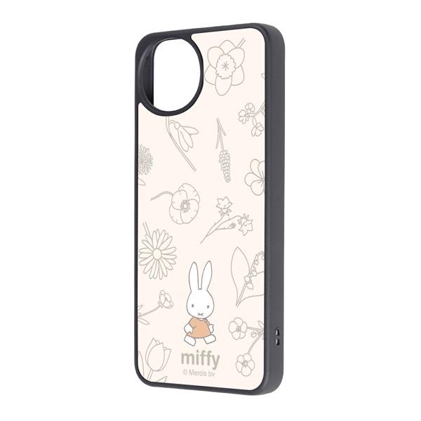 AQUOS wish5 ケース ミッフィー maru 衝撃吸収 バンパー ハイブリッドケース フラワー