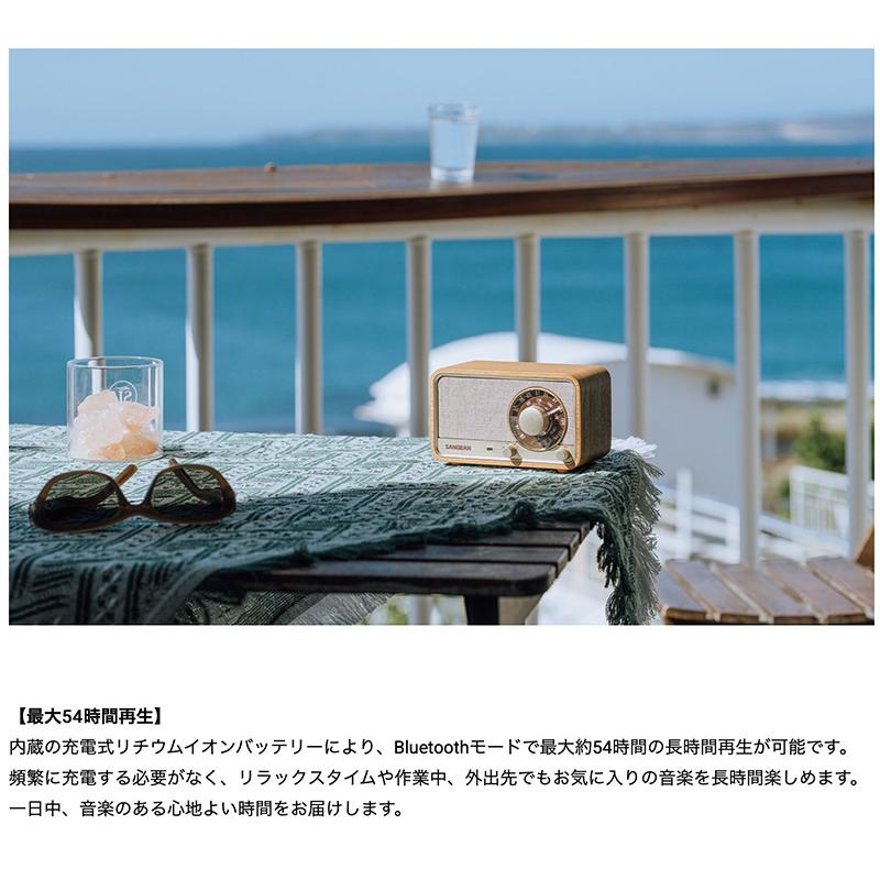 Sangean WR-8J AM / FMラジオ Bluetooth スピーカー ウッド