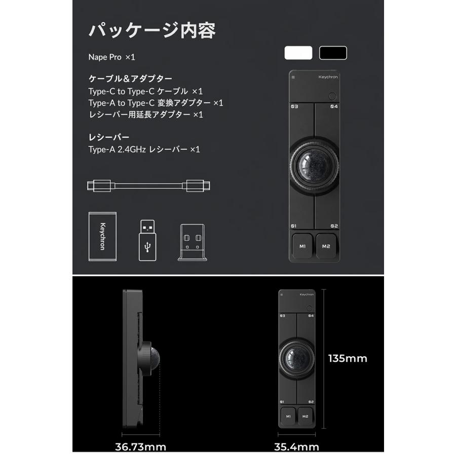 Keychron（キークロン） Keychron Nape Pro トラックボールマウス