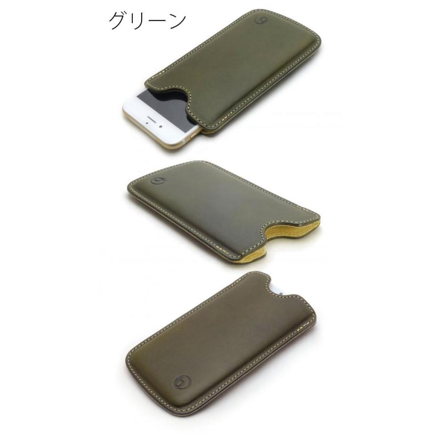 buzzhouse design iPhone SE 第3世代 / SE 第2世代 / 8 / 7 / 6s / 6 ハンドメイドレザーケース ラージタイプ グリーン | buzzhouse design | 04