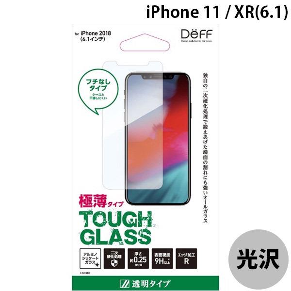iPhone 11 / XR 保護フィルム Deff ディーフ iPhone 11 / XR TOUGH GLASS 通常 0.25mm DG-IP18MG2F ネコポス送料無料｜ec-kitcut