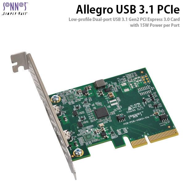 Sonnet ソネット テクノロジー Allegro Usb C 2 Port Pcie Card Thunderbolt Compatible Usb3c 2pm E ネコポス不可 キットカットヤフー店 通販 Yahoo ショッピング