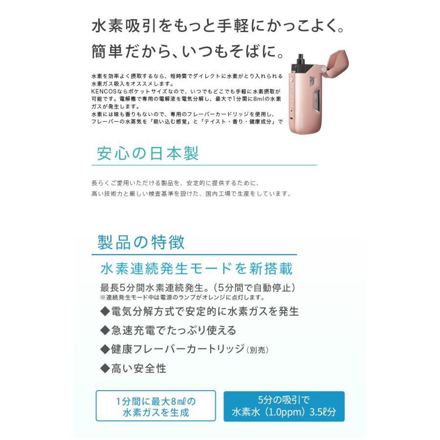 Kencos 4 ポータブル水素ガス吸引具 ネイビー ネコポス不可 478417 キットカットヤフー店 通販 Yahoo ショッピング