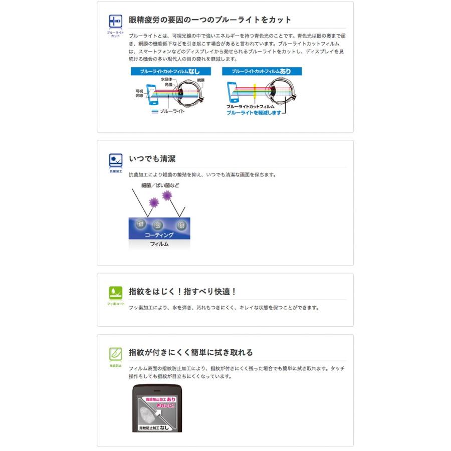 iPad フィルム エレコム ELECOM iPad 9th / 8th / 7th 保護フィルム ブルーライトカット 反射防止 TB-A19RFLBLN ネコポス送料無料｜ec-kitcut｜03