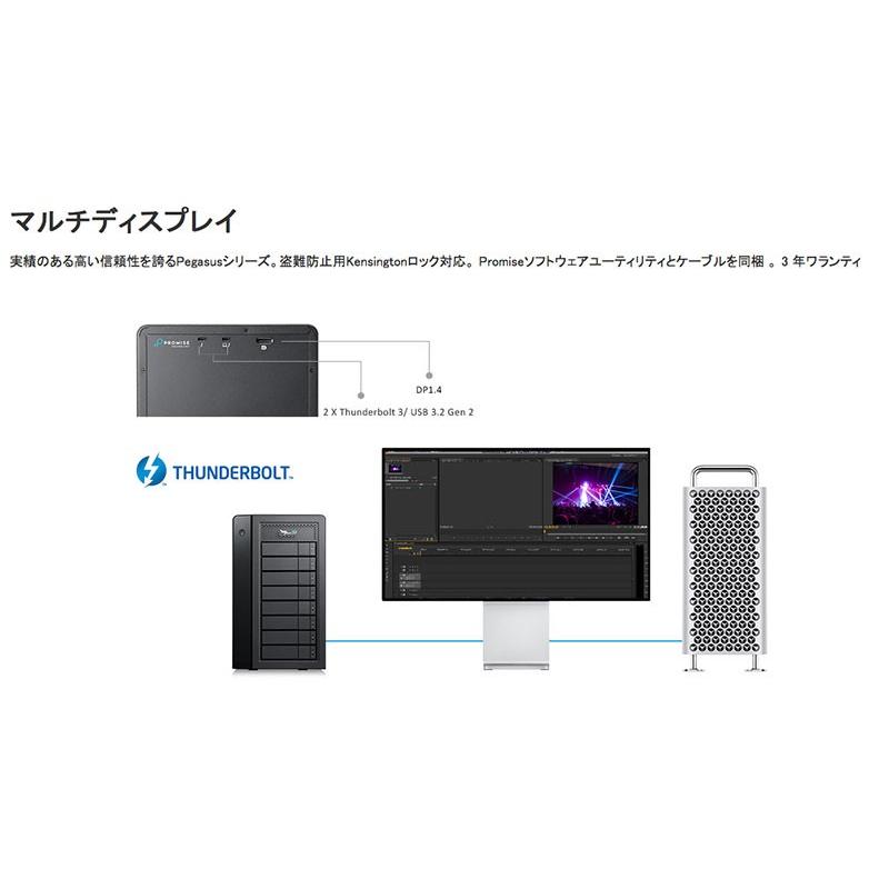 Promise Pegasus32 R6 24TB 4TBx6 Thunderbolt 3 / USB 3.2 Gen2 対応 ...