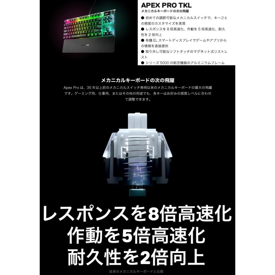 Steelseries スティールシリーズ Apex Pro Tkl Jp キー Apc機能 Omnipointスイッチ テンキーレスメカニカルゲーミングキーボード 日本語配列 ネコポス不可 キットカットヤフー店 通販 Yahoo ショッピング