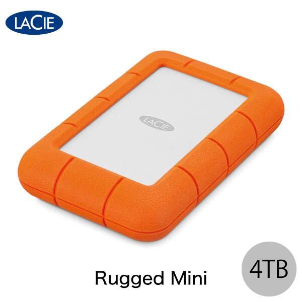 外付けHDD ポータブルハードディスク Lacie ラシー 4TB Rugged Mini USB 3.0対応 耐衝撃 外付けHDD ポータブル LAC9000633 ネコポス不可