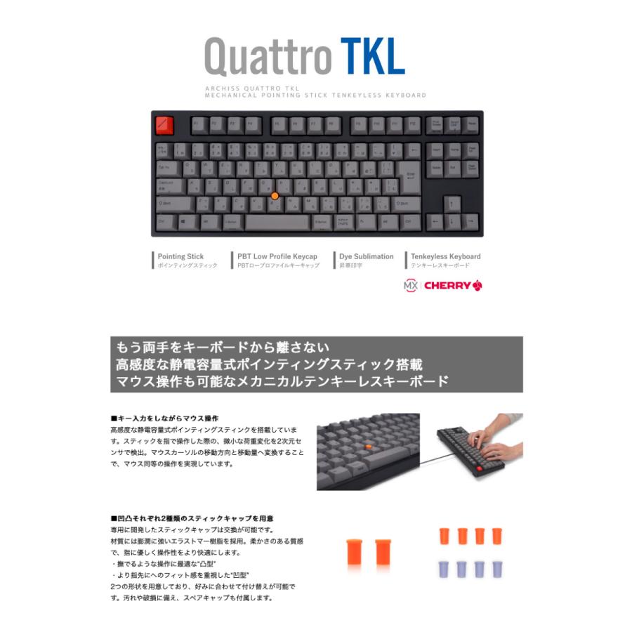 Archiss アーキス Quattro Tkl 日本語配列 91キー メカニカル テンキーレス キーボード Cherry Mx 青軸 昇華印字 黒 グレイ ネコポス不可 キットカットヤフー店 通販 Yahoo ショッピング