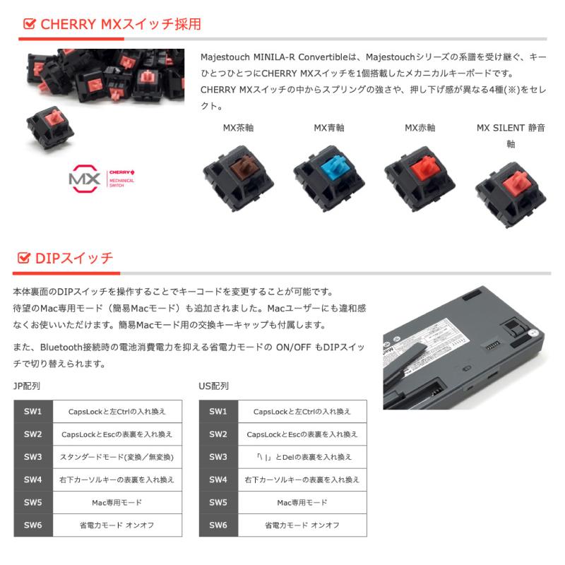Majestouch FILCO フィルコ MINILA-R Convertible CHERRY MX 赤軸 英語