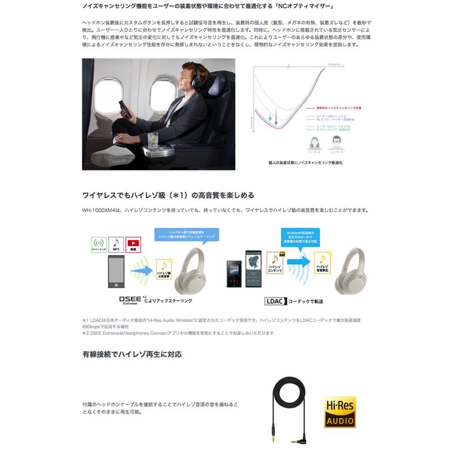 SONY ワイヤレス ヘッドホン WH-1000XM4 ノイズキャンセリング SONY ワイヤレス ヘッドホン WH-1000XM4 ノイズキャンセリング