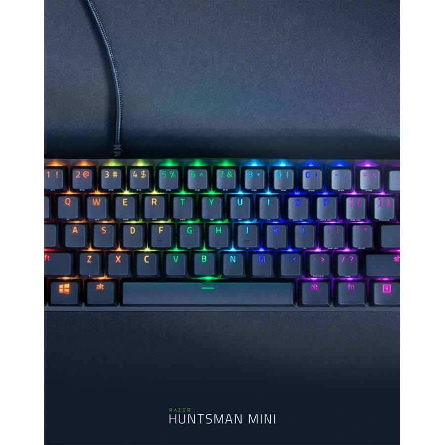 Razer レーザー Huntsman Mini 英語配列 静音リニアオプティカルスイッチ ゲーミング ミニキーボード Black RZ03-03390200-R3M1 | Razer | 02