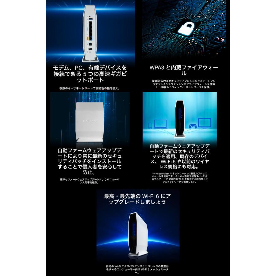 Linksys E9450 デュアルバンド Ax5400 Wi Fi 6 イージーメッシュ対応 ルーター 2 4ghz 574mbps 5ghz 4804mbps 2個パック ネコポス不可 キットカットヤフー店 通販 Yahoo ショッピング