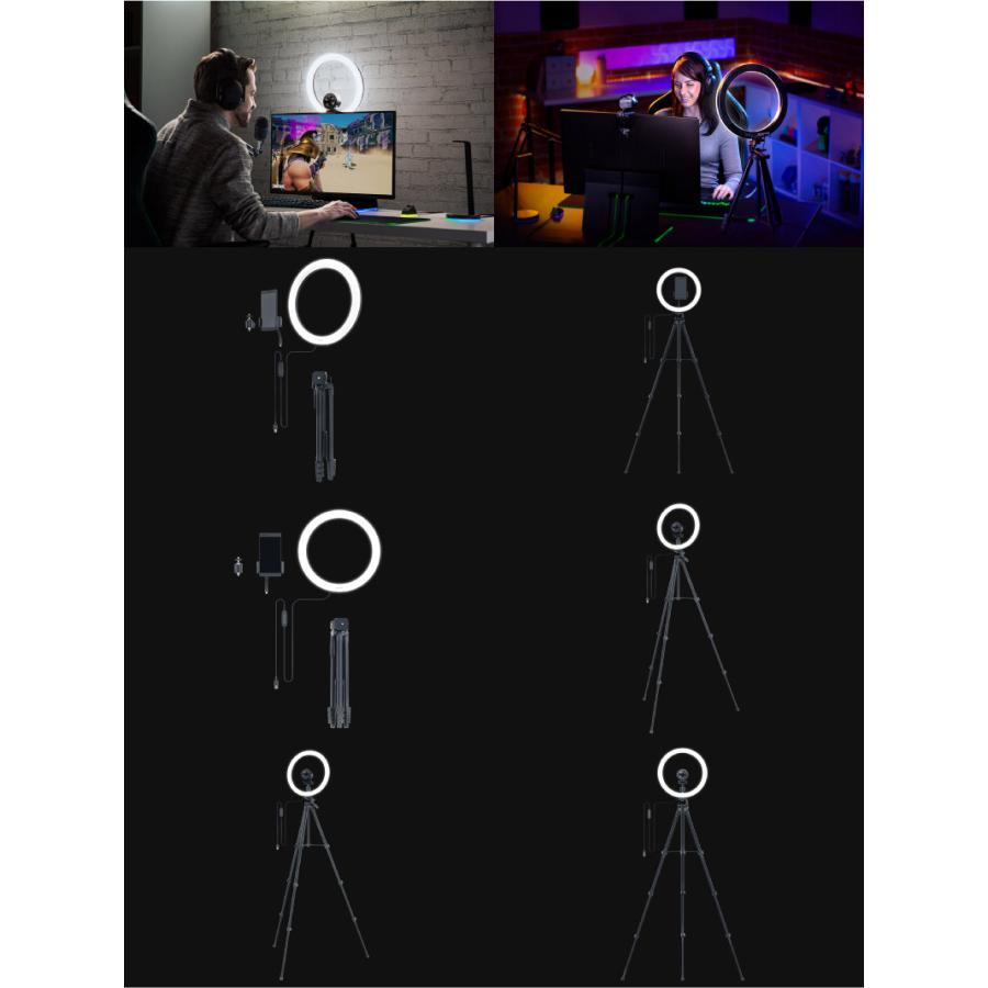 Razer（レイザー） レーザー Ring Light 三脚 スマートフォンホルダー