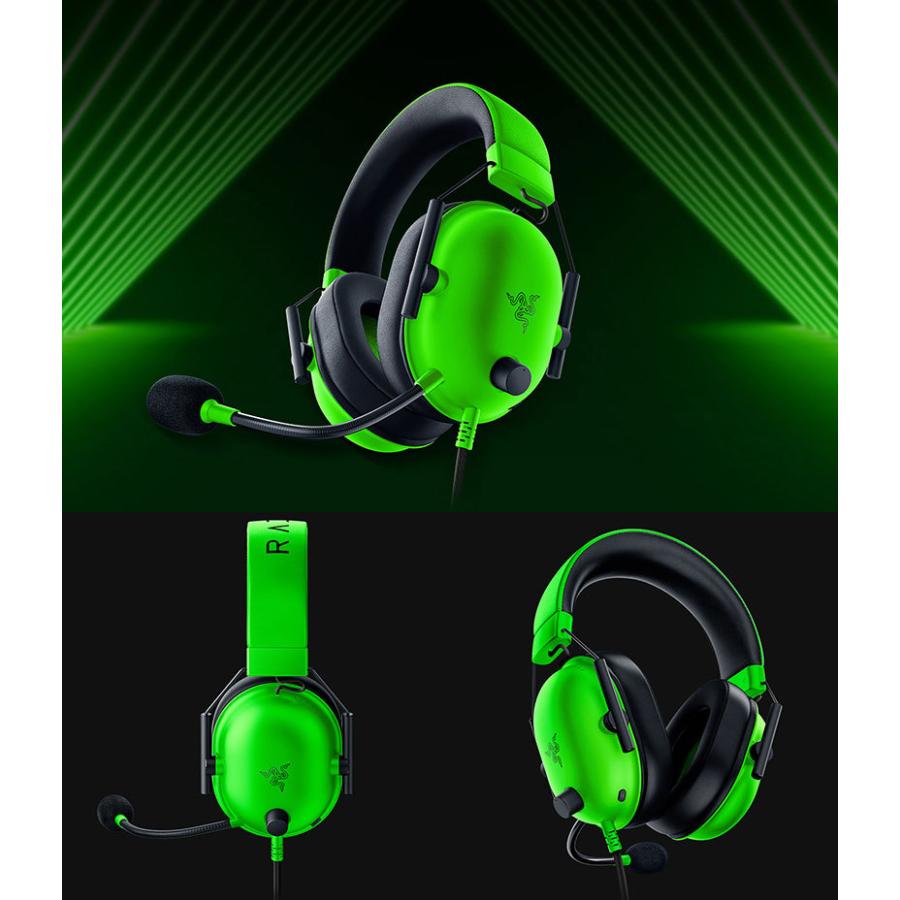 Razer レーザー BlackShark V2 X 軽量 eスポーツ向け ゲーミングヘッドセット グリーン RZ04-03240600-R3M1 ネコポス不可｜ec-kitcut｜05