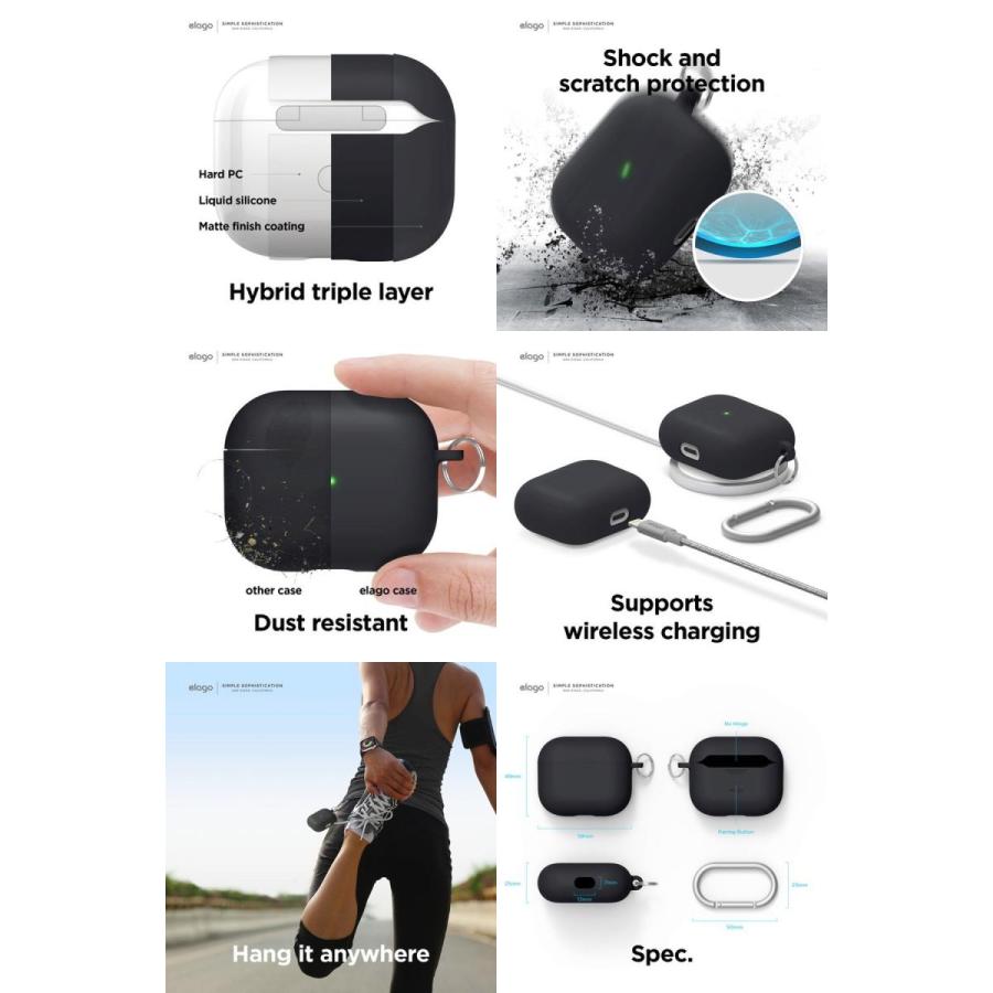 elago エラゴ AirPods 第3世代 LIQUID HYBRID HANG CASE Mint