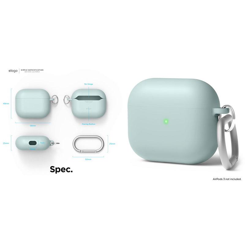 AirPods 第3世代（elagoケース付き） elago エラゴ AirPods 第3世代 LIQUID HYBRID HANG CASE Mint